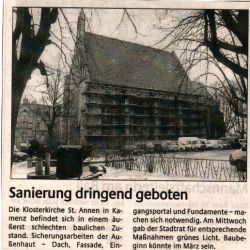 Fassadengeruest Klosterkirche Kamenz 1997